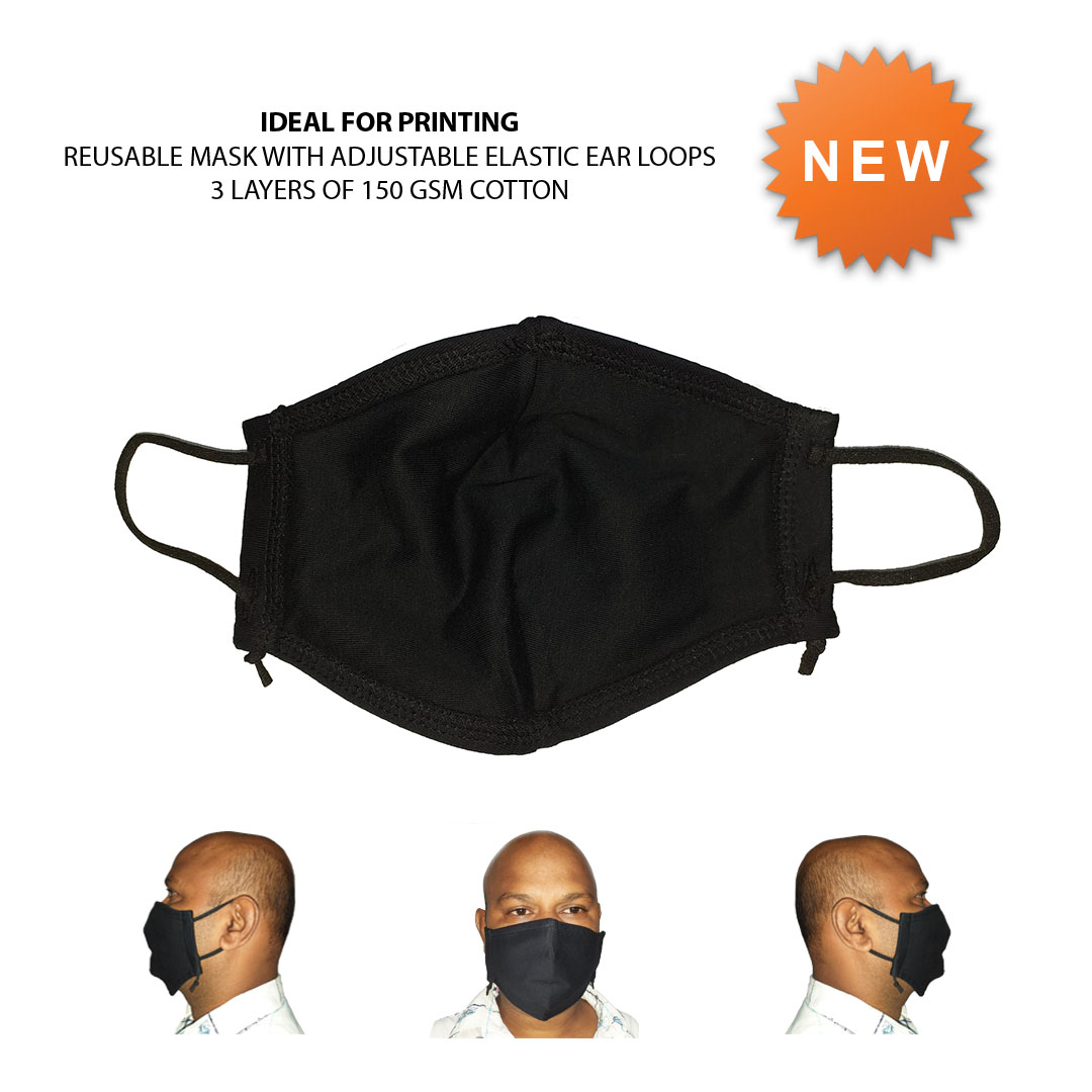 Reusable Adjustable 3 Layer Cotton Mask