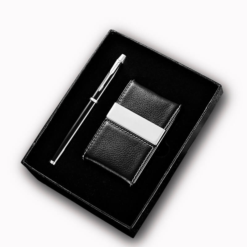 Corporate Pen & Business Card Holder Gift Set