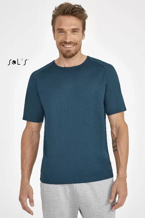 T shirt Men's raglan sleeve 100% breathable polyester SPORTY