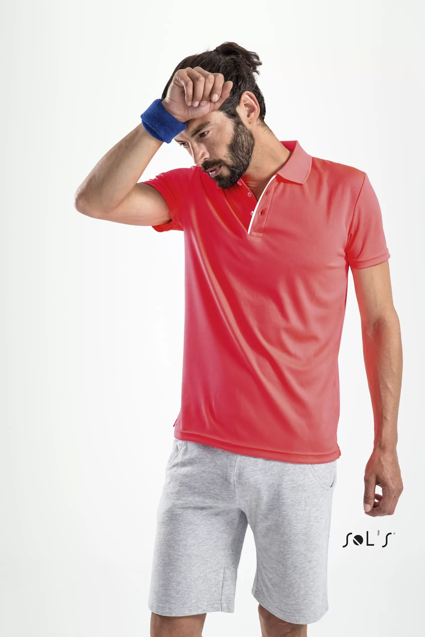Polo shirt men's sports 100% polyester PERFORMER