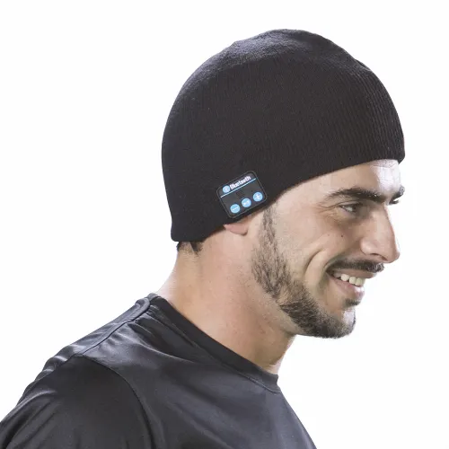 Beanie with built in blue tooth device  Seyer