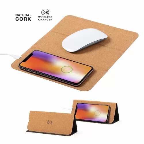 Wireless Charger and Mousepad made from cork Relium