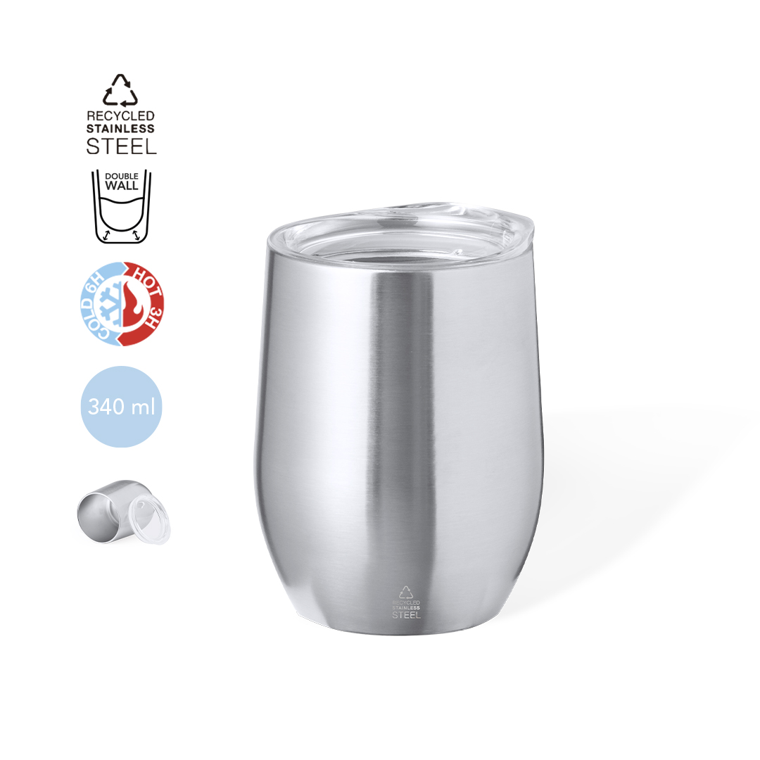 Insulated Cup in Recycled Stainless Steel - Yarton