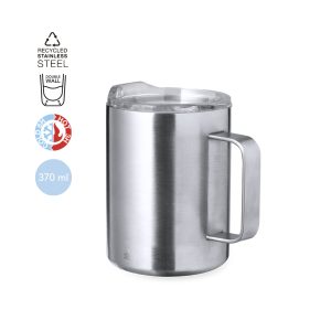 Insulated Mug in recycled Stainless steel -Dovery