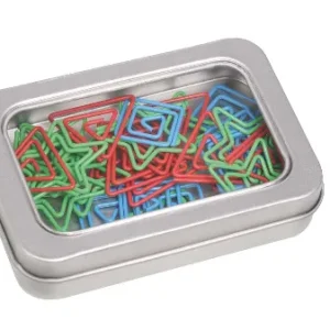 Stationery Clips in Rectangular Tin