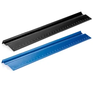 Ruler with pen holder