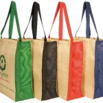 Jute panelled carry-all