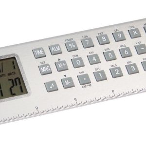 Ruler desk with digital clock