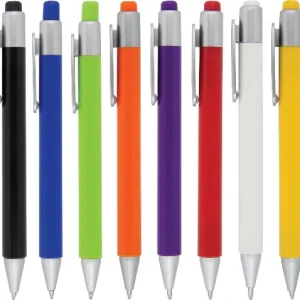 Pen plastic push button Berry