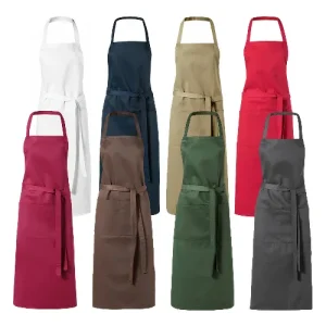 Apron large size with front pocket adjustable waist strap