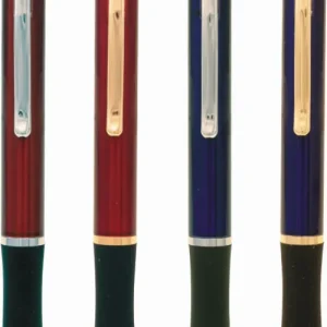 Pen Metal push button with rubber grip Cambridge