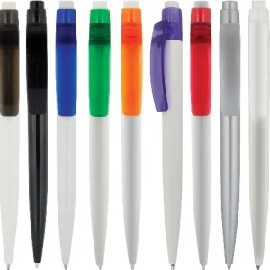 Plastic pen various clip colours Stellar