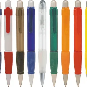 Plastic pen with translucent barrel Tri grip