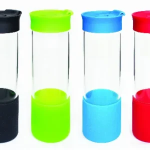 Drink  Bottle  glass with silicone top 500ml