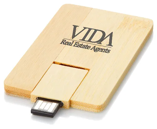 USB credit card made from Bamboo (Global Sourcing) - Image 2