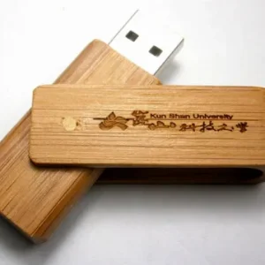 USB swivel design made from bamboo ( factory direct MOQ )