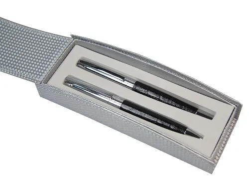 Pen box for 2 pens checkered design Moscow