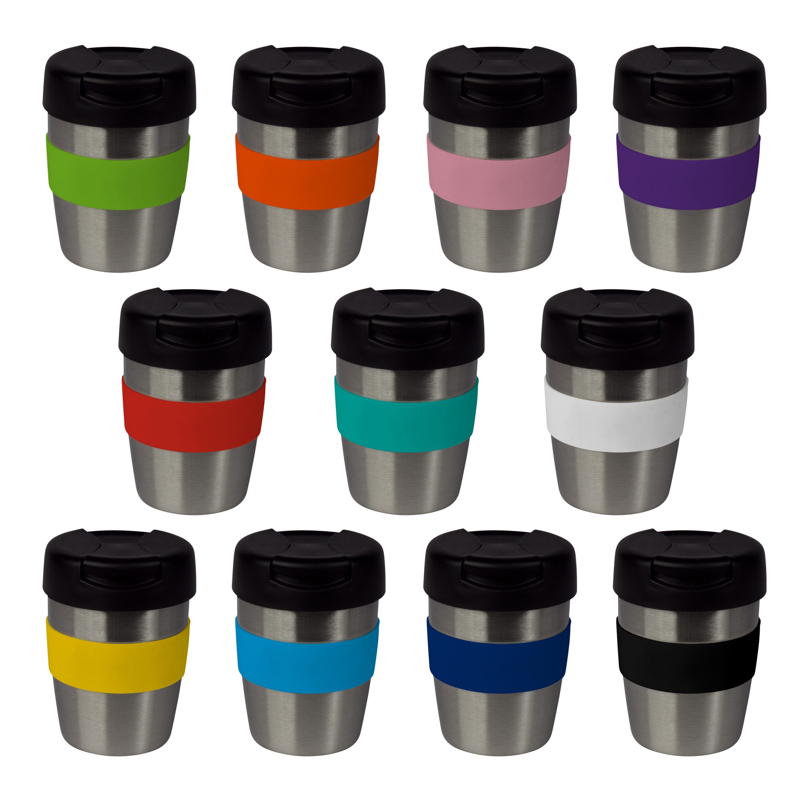 Insulated Coffee Cup / Mug 8oz/235ml Stainless Steel Karma Kup Plastic Flip Lid Reusable . Eco friendly