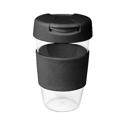 coffee cup / Mug 16oz/535ml Large Clear Plastic Karma Kup with Plastic Flip Lid Reusable Eco Friendly - Image 5