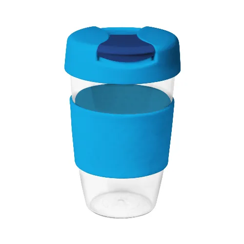 coffee cup / Mug 16oz/535ml Large Clear Plastic Karma Kup with Plastic Flip Lid Reusable Eco Friendly - Image 4