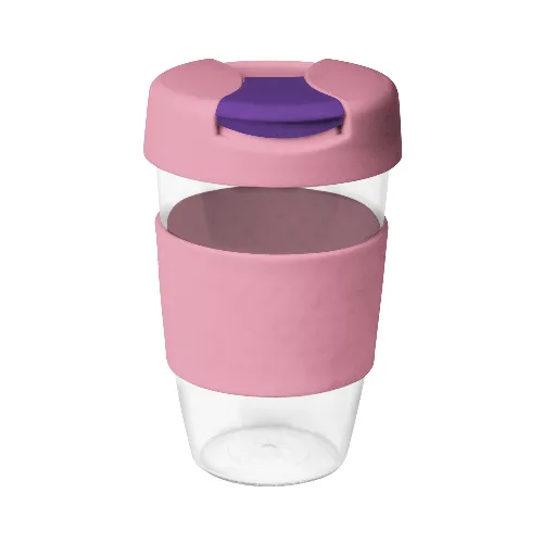 coffee cup / Mug 16oz/535ml Large Clear Plastic Karma Kup with Plastic Flip Lid Reusable Eco Friendly - Image 8