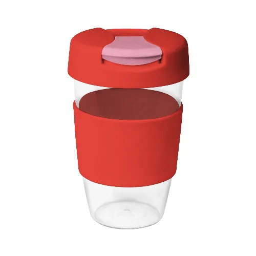 coffee cup / Mug 16oz/535ml Large Clear Plastic Karma Kup with Plastic Flip Lid Reusable Eco Friendly - Image 10