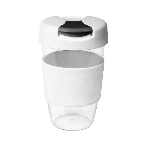 coffee cup / Mug 16oz/535ml Large Clear Plastic Karma Kup with Plastic Flip Lid Reusable Eco Friendly - Image 12