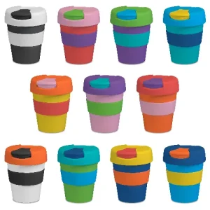 coffee cup / Mug 11oz/320ml Plastic Karma Kup Plastic Flip Lid Reusable  Eco Friendly