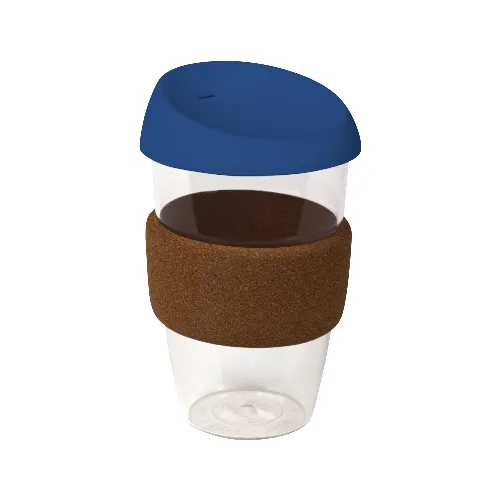 coffee cup / Mug 16oz/535ml Plastic Karma Kup with Cork Band Silicon Lid Reusable Eco Friendly - Image 7
