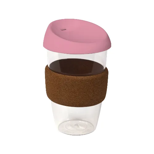 coffee cup / Mug 16oz/535ml Plastic Karma Kup with Cork Band Silicon Lid Reusable Eco Friendly - Image 8