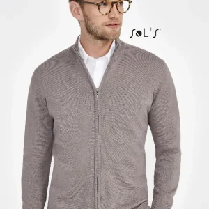 Cardigan zippered Men's cotton and acrylic mix GORDON