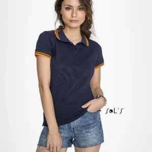 Polo shirt women's 100% ring spun cotton PASADENA