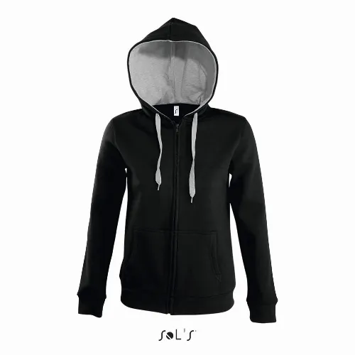 Hoodie Womens 50% cotton 50% polyester brushed fleece lining hidden zipo SOUL - Image 4