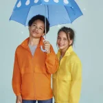 Rain coat KIDS 100% nylon , hood water reppellent  material SURF