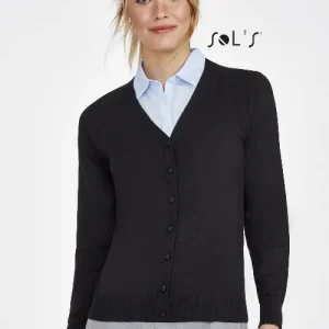 Cardigan V Neck women's GOLDEN  KNITTED CARDIGAN