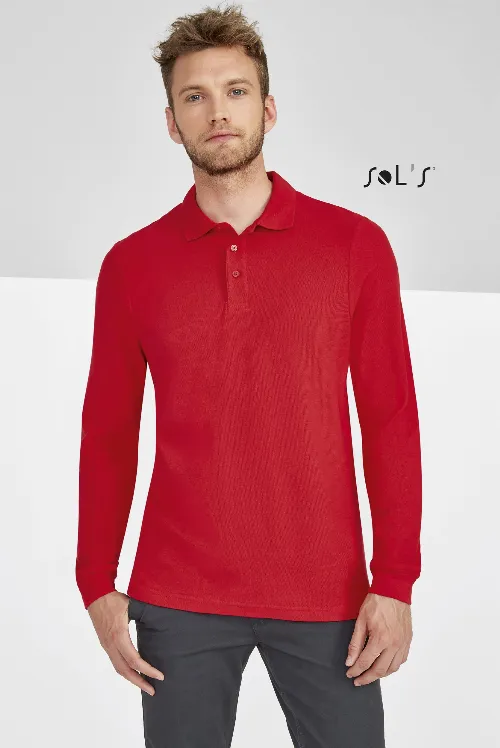 Polo shirt long sleeve Men's 100% combed ring spun cotton WINTER II