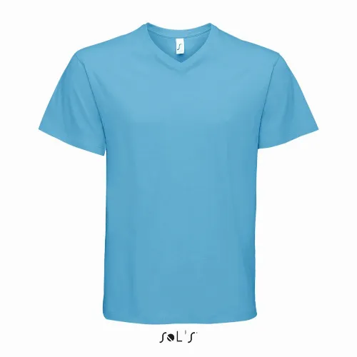 T shirt Men's V NECK 100% semi combed ring spun cotton VICTORY - Image 15