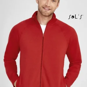 Jacket Men's zippered 50% cotton 50% polyester fleece lining SUNDAE