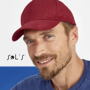 Cap 5 panel heavy brushed cotton LONG BEACH