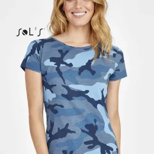 T shirt CAMO WOMEN'S - ROUND COLLAR