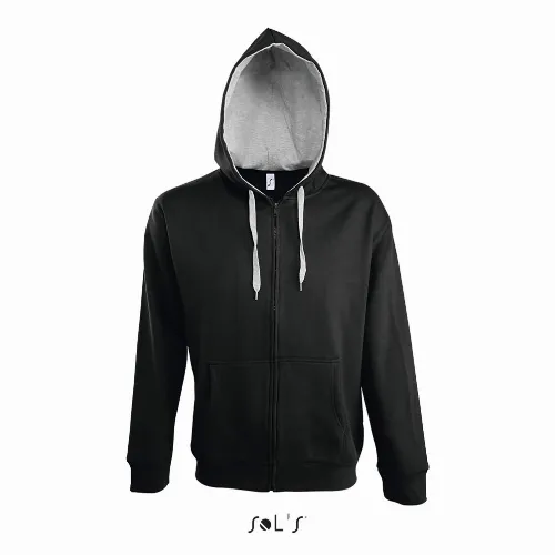 Hoodie Men's 50% cotton 50% polyester Brushed fleece lining hidden zip SOUL - Image 4