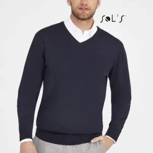 Jumper V neck men's acrylic and cotton jersey GALAXY