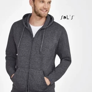 Hoodie  Men's lined hood , hidden zip , 50% cotton , 50% polyester SEVEN