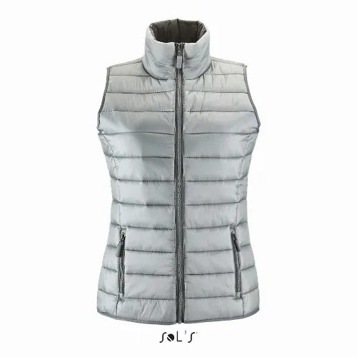 Vest women's puffer style contrast neck section WAVE - Image 5