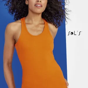 Singlet / Tank Top women's 100% combed ring spun cotton JUSTIN