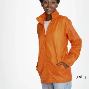 Rain coat UNISEX water repellant  hidden hood SHIFT