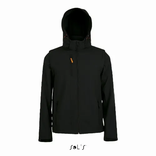 Jacket UNISEX softs shell removeable hood and sleeves TRANSFORMER - Image 4