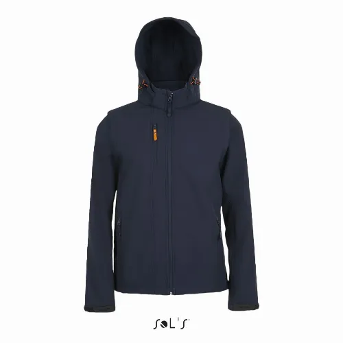 Jacket UNISEX softs shell removeable hood and sleeves TRANSFORMER - Image 3
