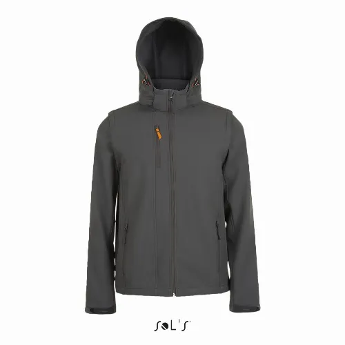 Jacket UNISEX softs shell removeable hood and sleeves TRANSFORMER - Image 2