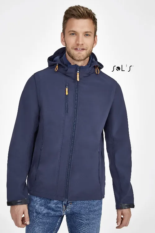 Jacket UNISEX softs shell removeable hood and sleeves TRANSFORMER - Image 5